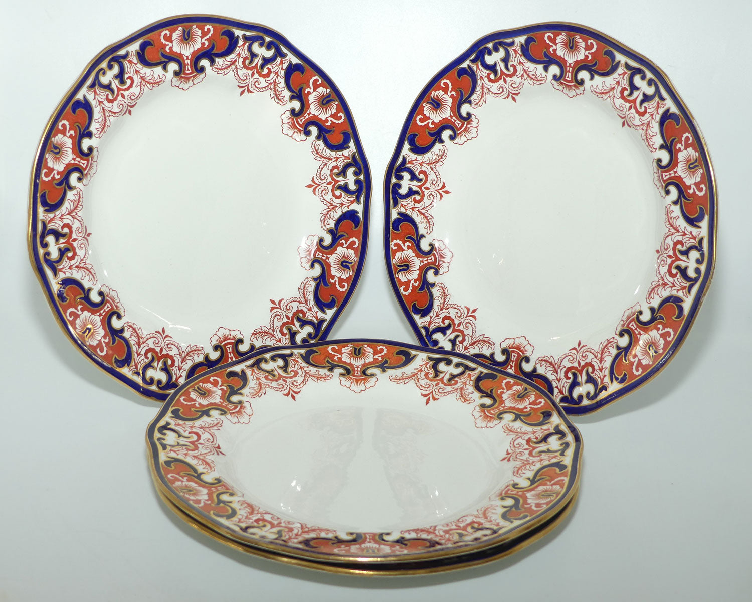 Royal Crown Derby Traditional Imari set of 4 plates | Set #2 | Perfect for Dresser display | Pattern 3973