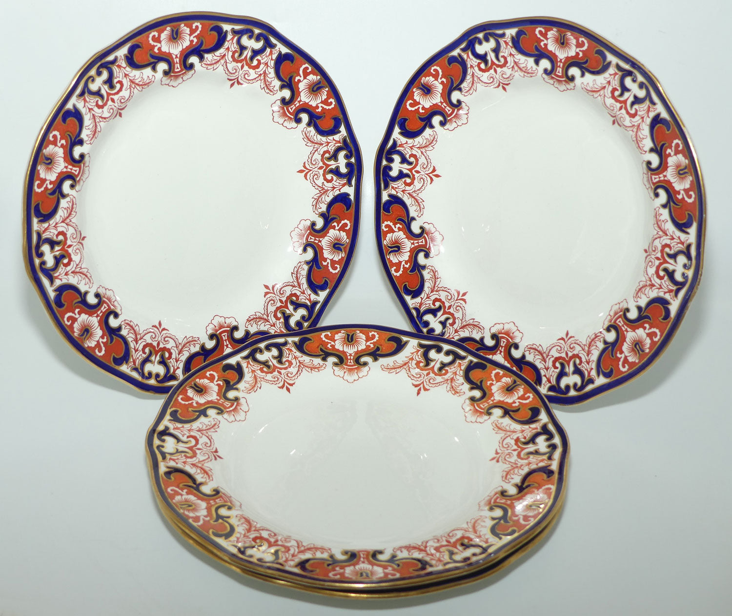 Royal Crown Derby Traditional Imari set of 4 plates | Set #2 | Perfect for Dresser display | Pattern 3973