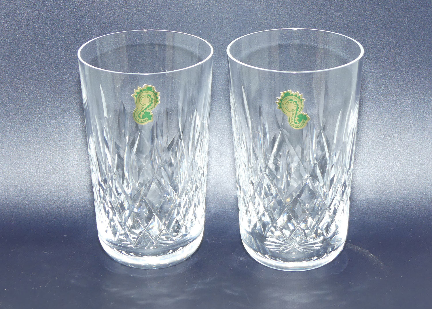 Waterford Crystal Ireland Lismore pattern set of 4 tall tumblers | 275ml