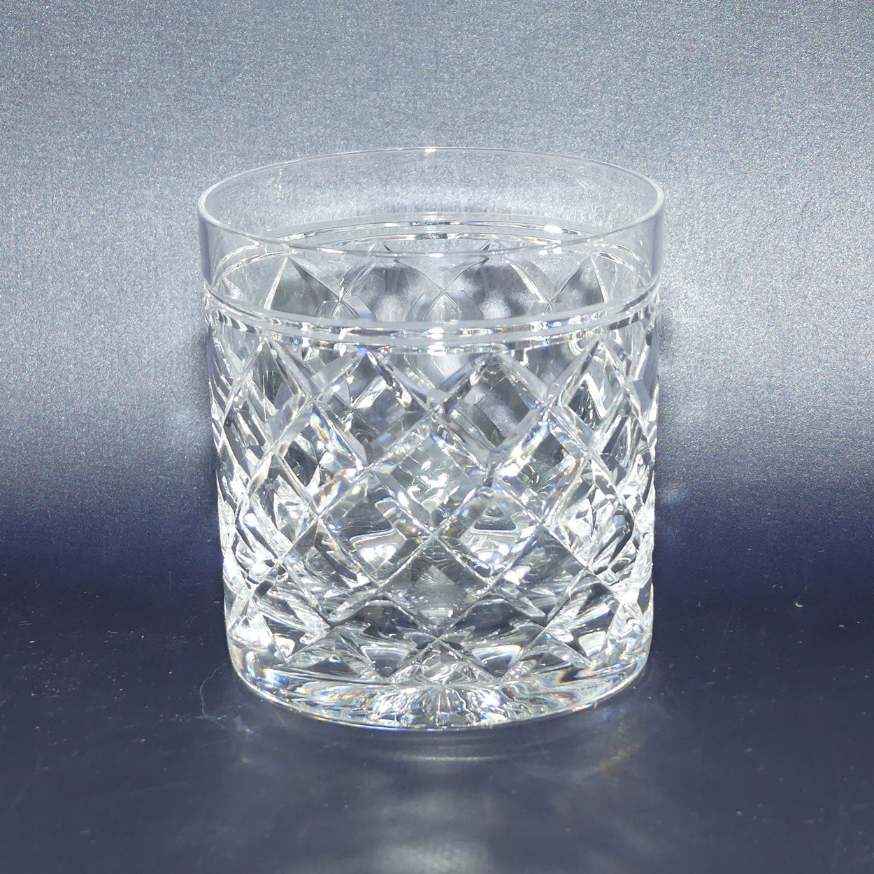 Set of 4 Stuart for Alfred Dunhill Diamond Cut Crystal Whisky tumblers | 175ml | Set #1