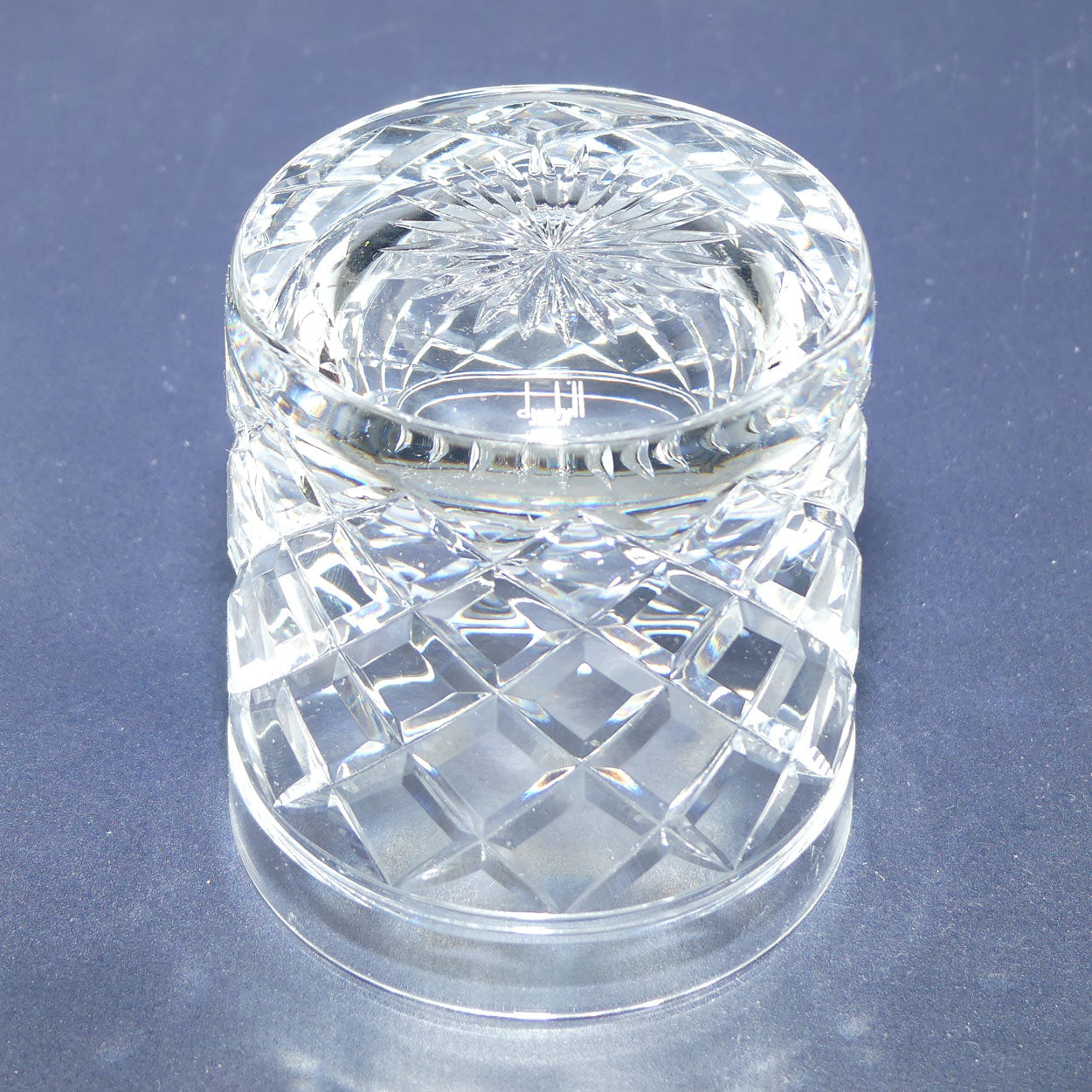 Set of 4 Stuart for Alfred Dunhill Diamond Cut Crystal Whisky tumblers | 175ml | Set #1