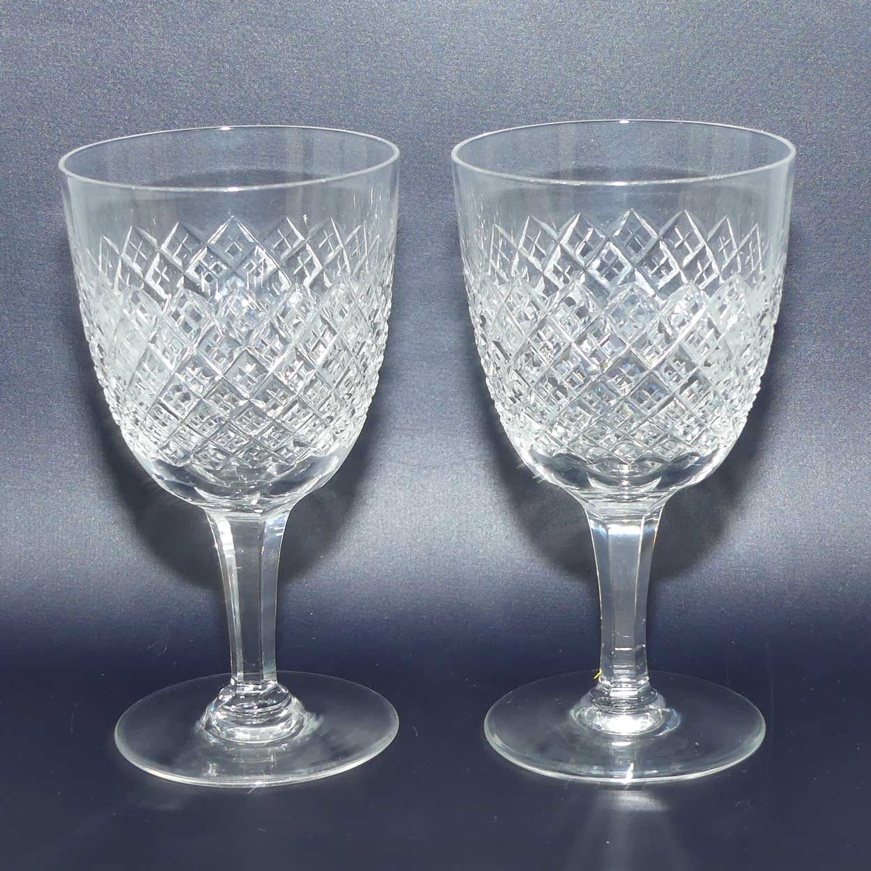 set of 5 Fine Antique Crystal wine glasses | hold 250ml