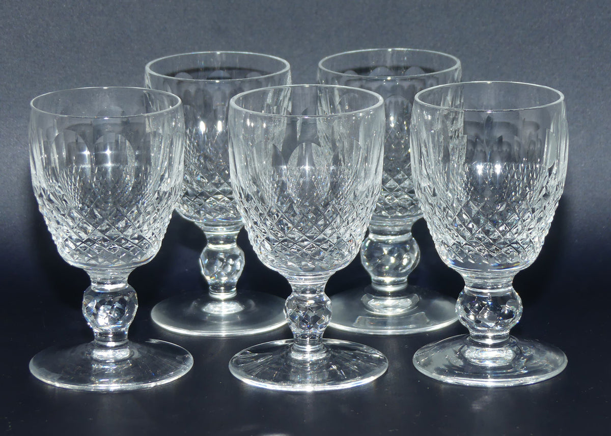 Waterford Crystal Colleen pattern set of 5 Port Glasses | 10cm | 50ml