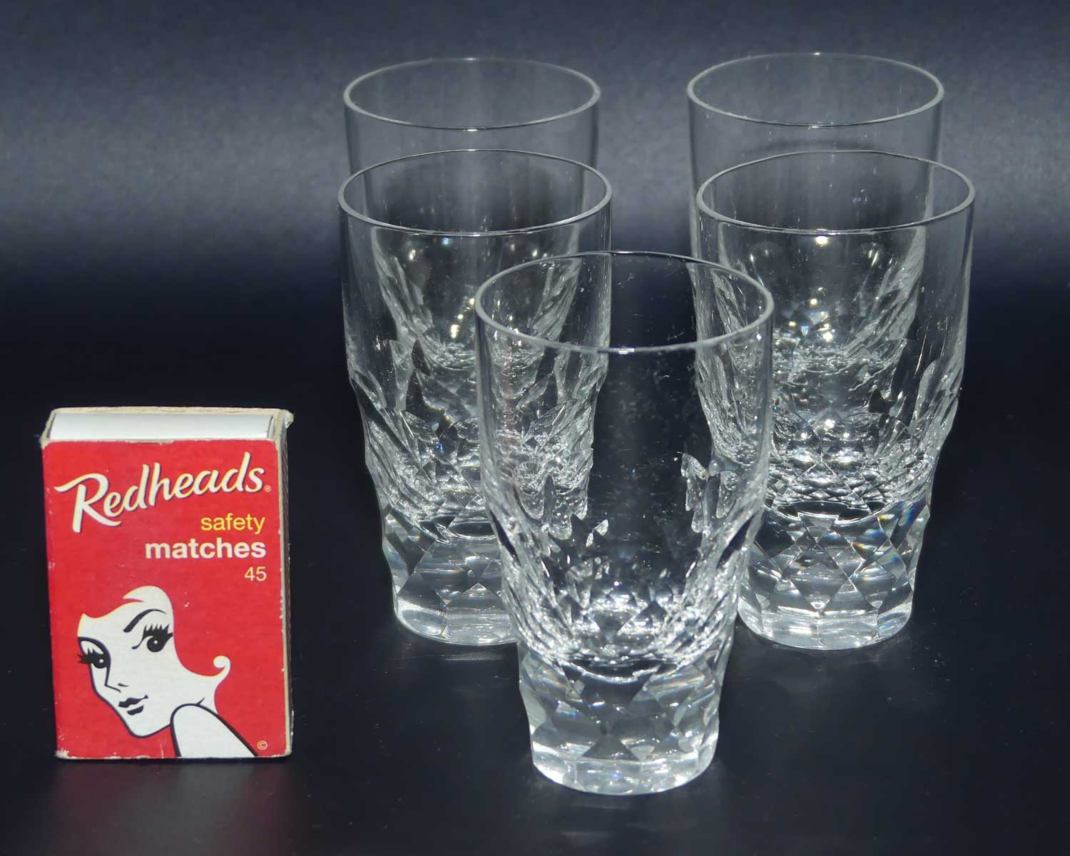 Set of 5 Compound Facet shot glasses | 35ml