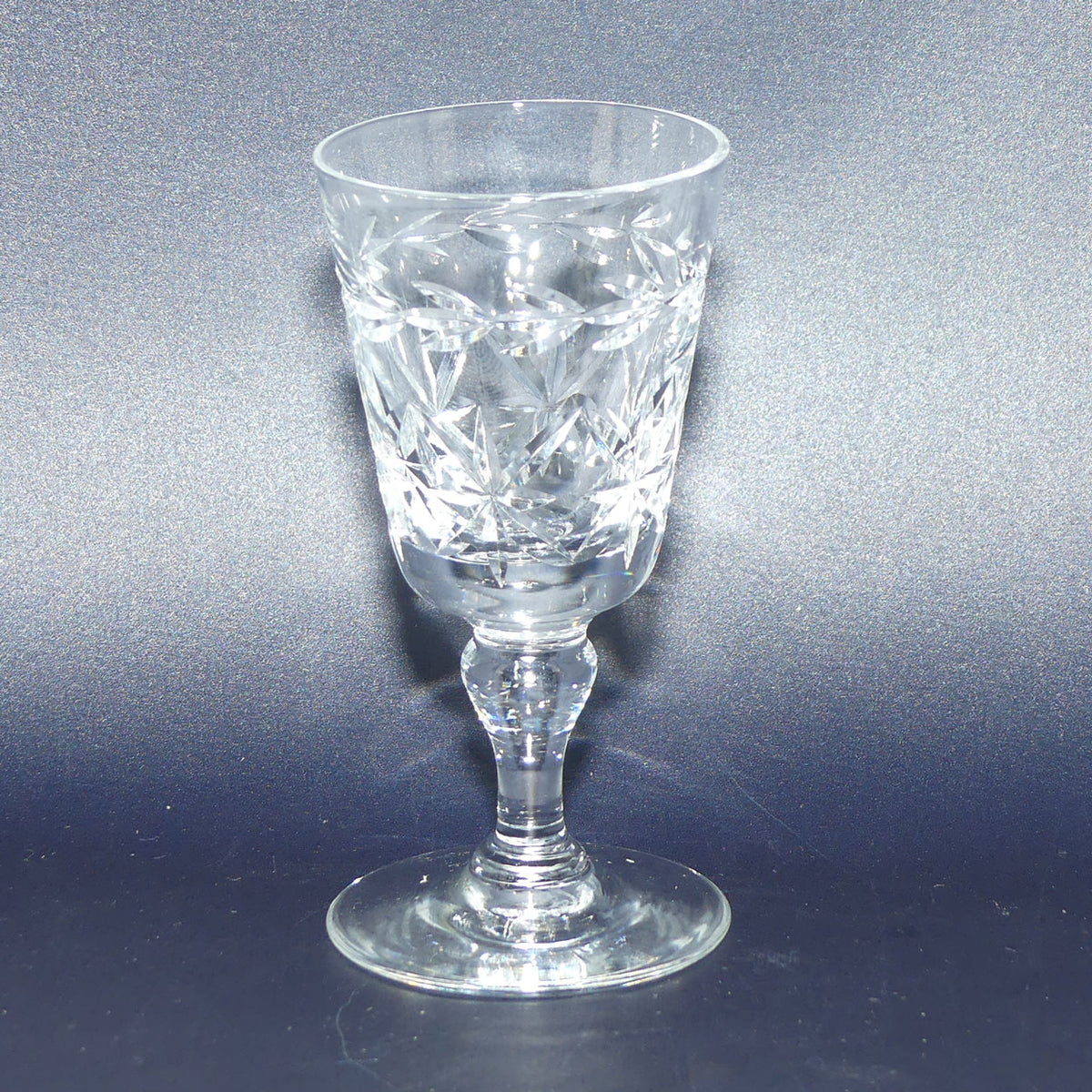 Set of 5 Webb Crystal Facetted Star pattern with garland port glasses | 50ml