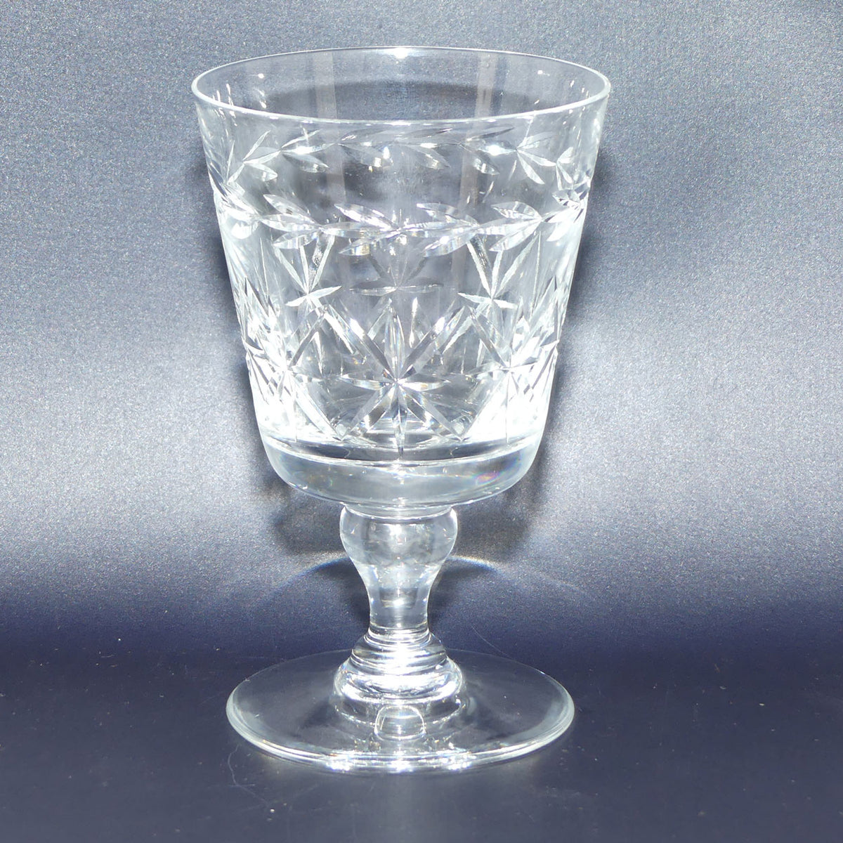Set of 5 Webb Crystal Facetted Star pattern with garland Wine glasses | 150ml