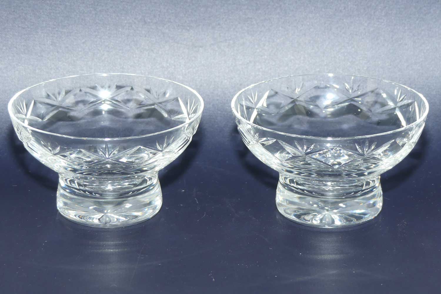 Set of 6 fine quality Crystal sundae dishes or compotes