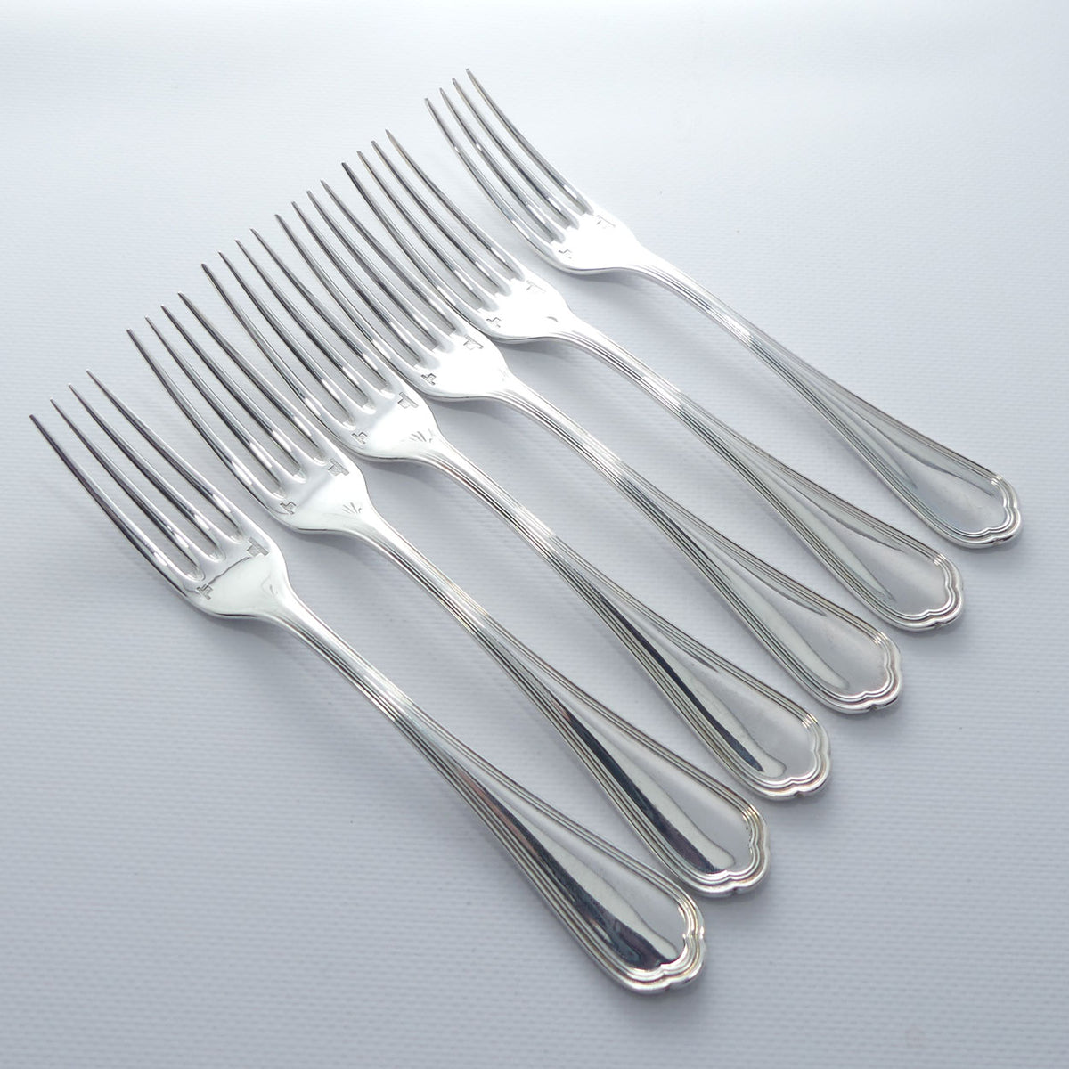Christofle France Spatours design set of 6 Dinner Forks | 20.5cm long