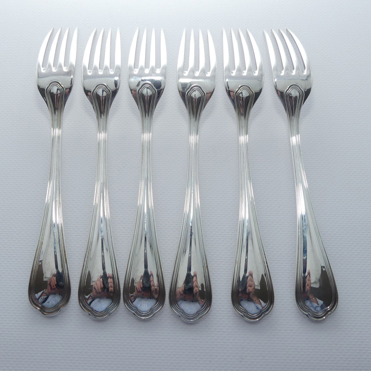 Christofle France Spatours design set of 6 Dinner Forks | 20.5cm long
