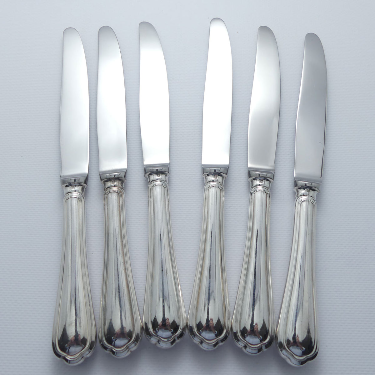 Christofle France Spatours design set of 6 Dinner Knives | 24.5cm long