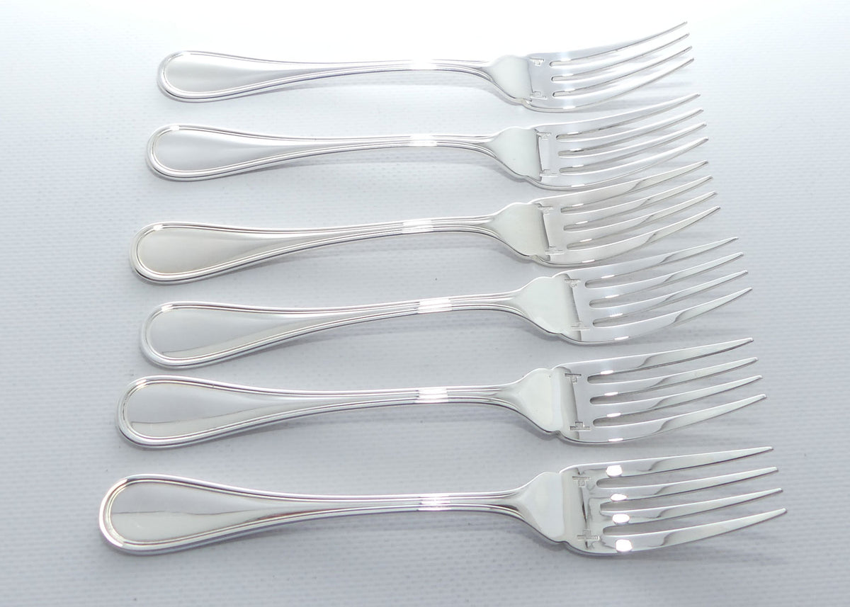 Christofle France | Albi design | Set of 6 Fisheaters | 6 Fish Knives and 6 Fish Forks
