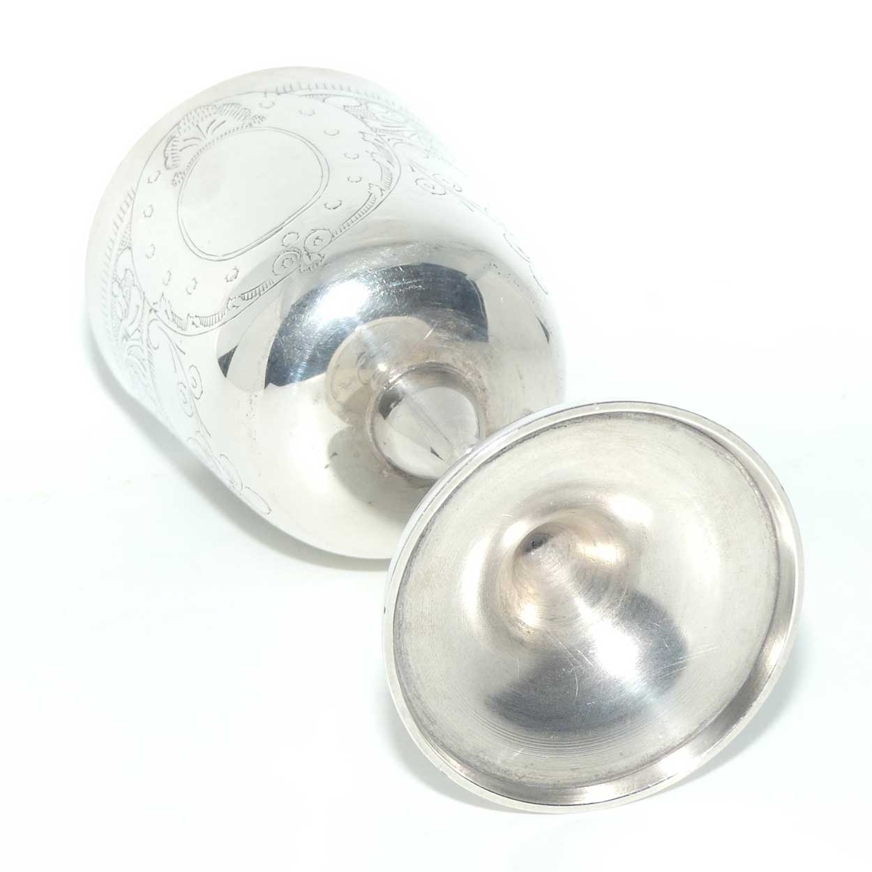 Set of 6 Silver Plated Embossed Wine Goblets