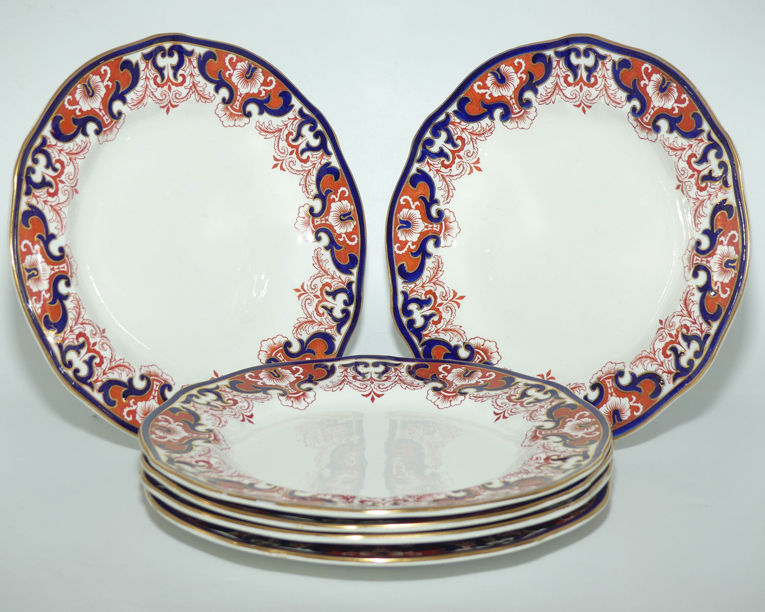 Royal Crown Derby Traditional Imari set of 6 plates | Perfect for Dresser display | Pattern 3973