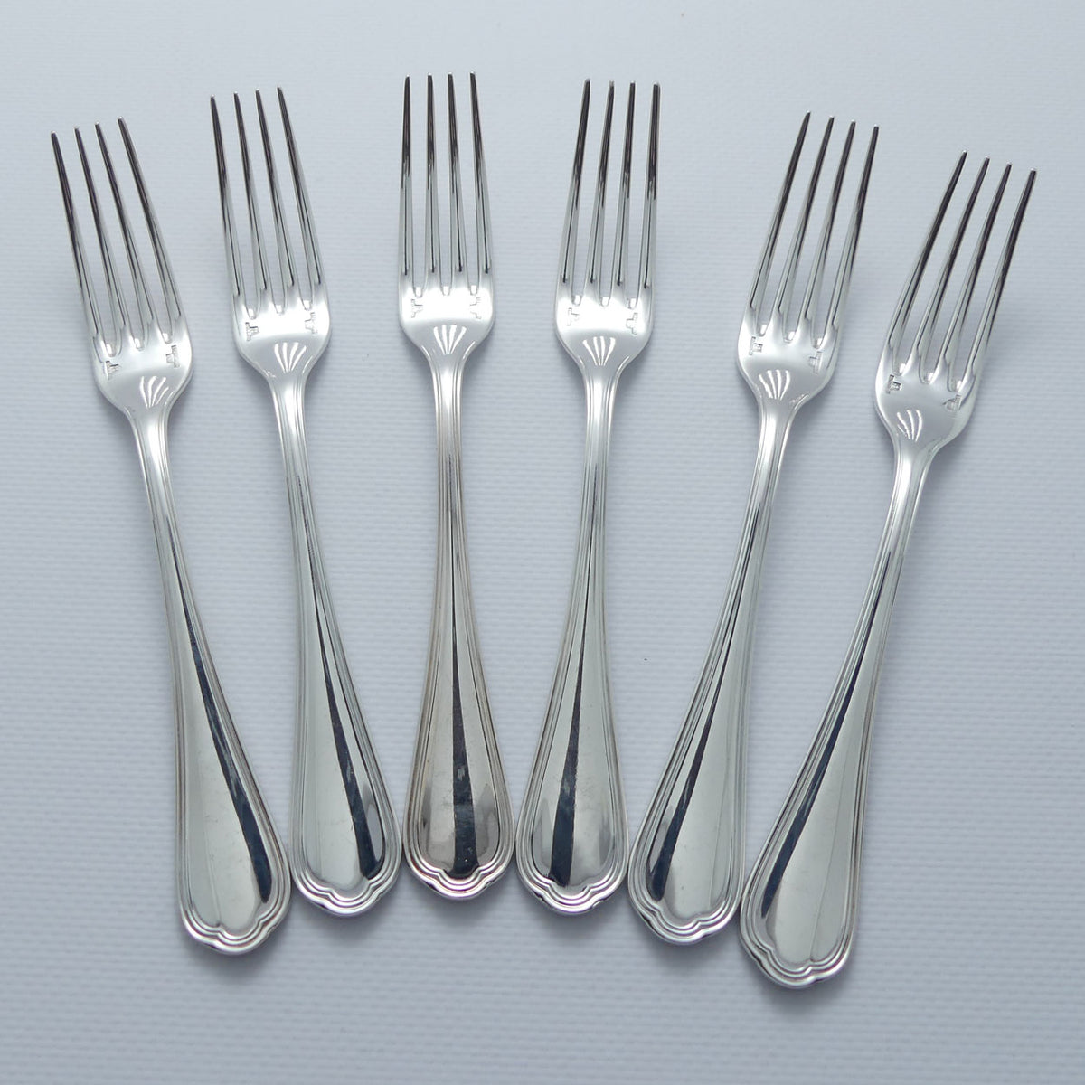 Christofle France Spatours design set of 6 Salad Forks | 17cm long