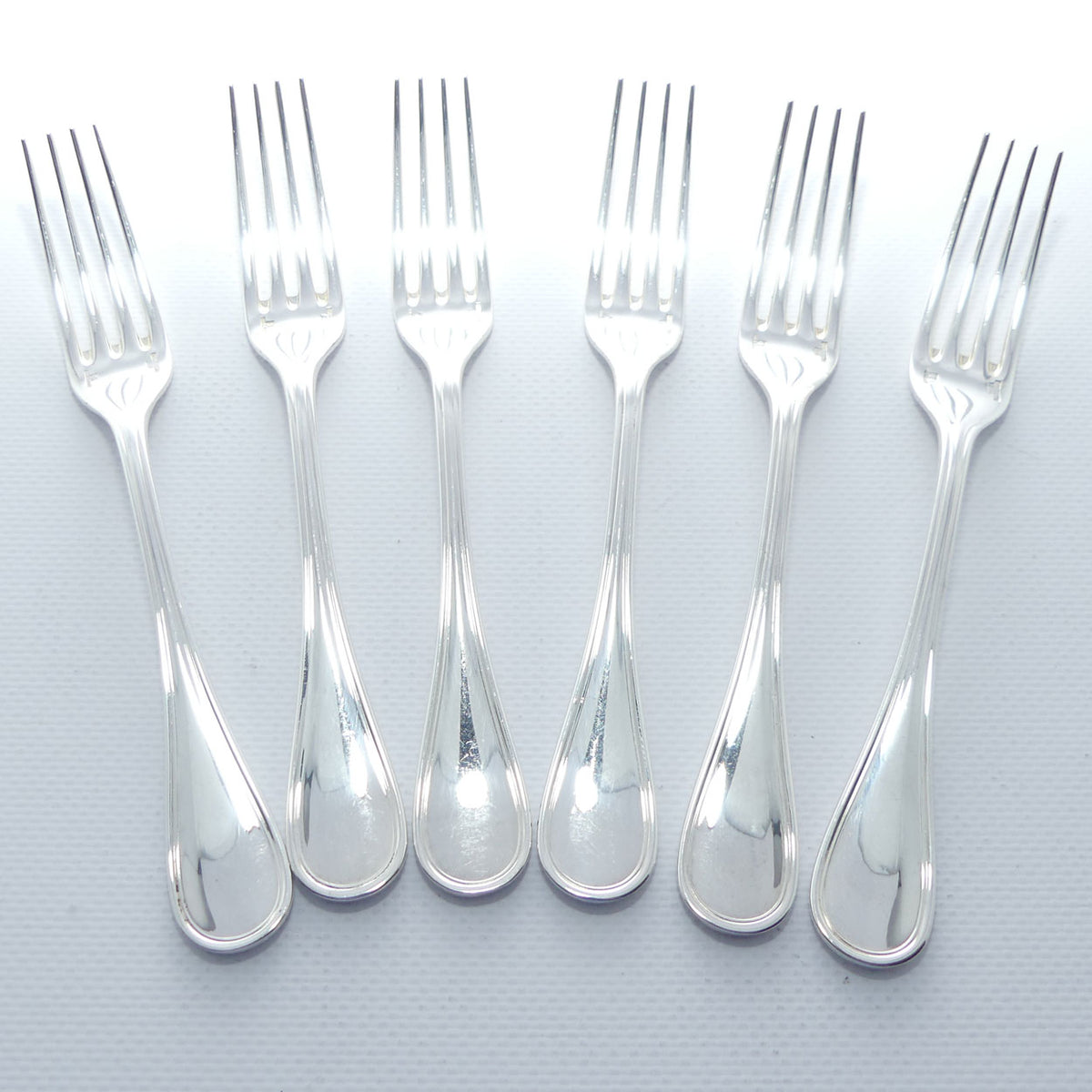 Christofle France | Albi design | Set of 6 Salad or Desert Forks | 17cm long
