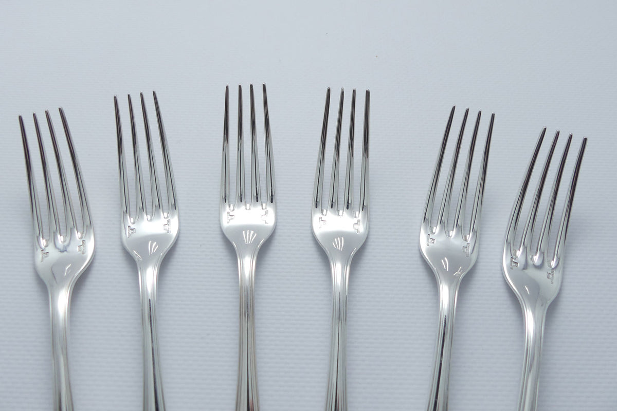 Christofle France Spatours design set of 6 Salad Forks | 17cm long