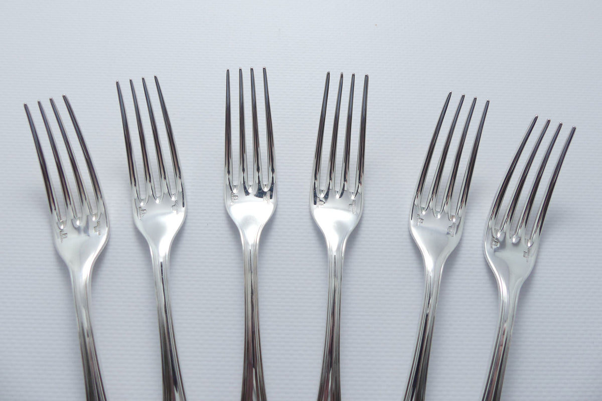 Christofle France Spatours design set of 6 Salad Forks | 17cm long