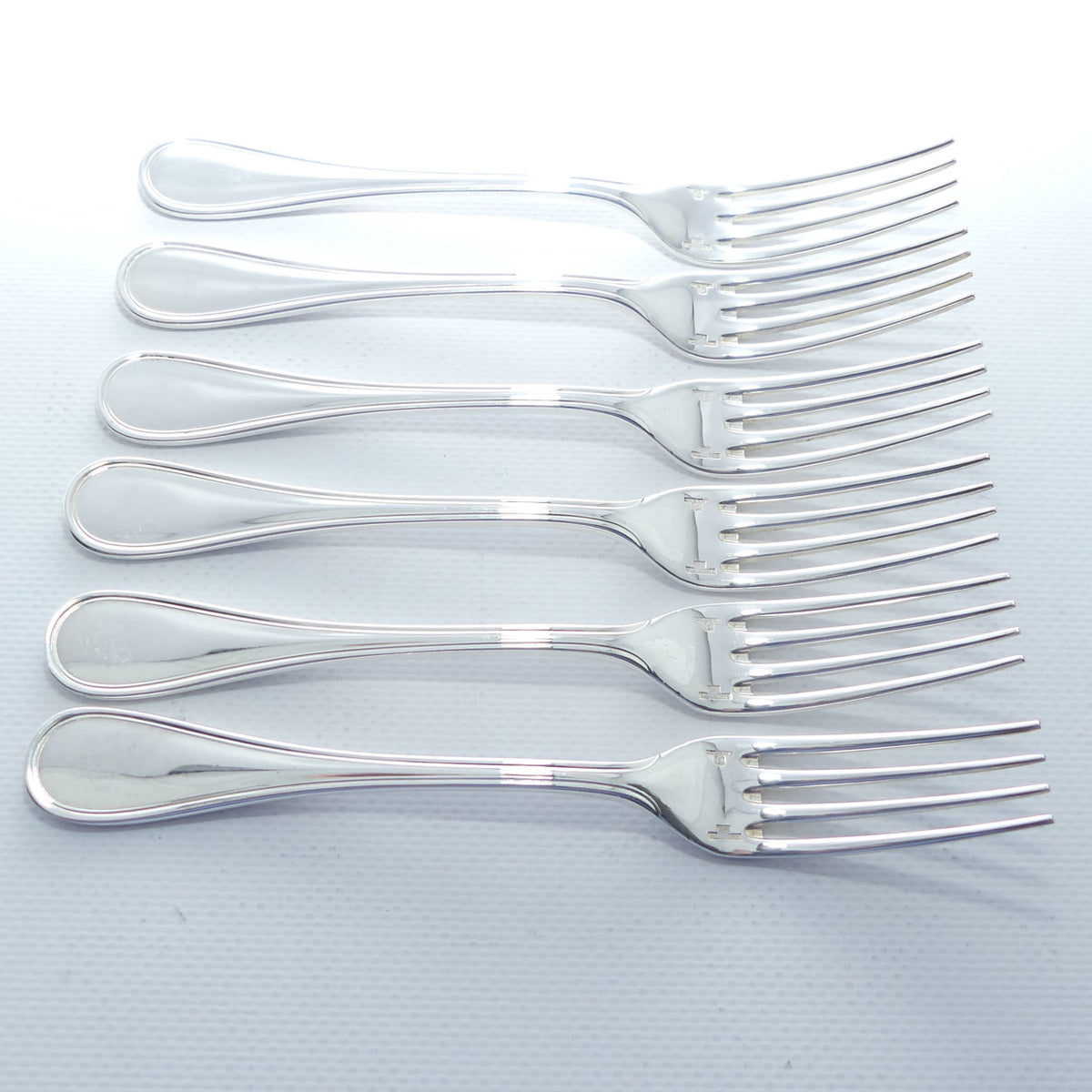 Christofle France | Albi design | Set of 6 Salad or Desert Forks | 17cm long