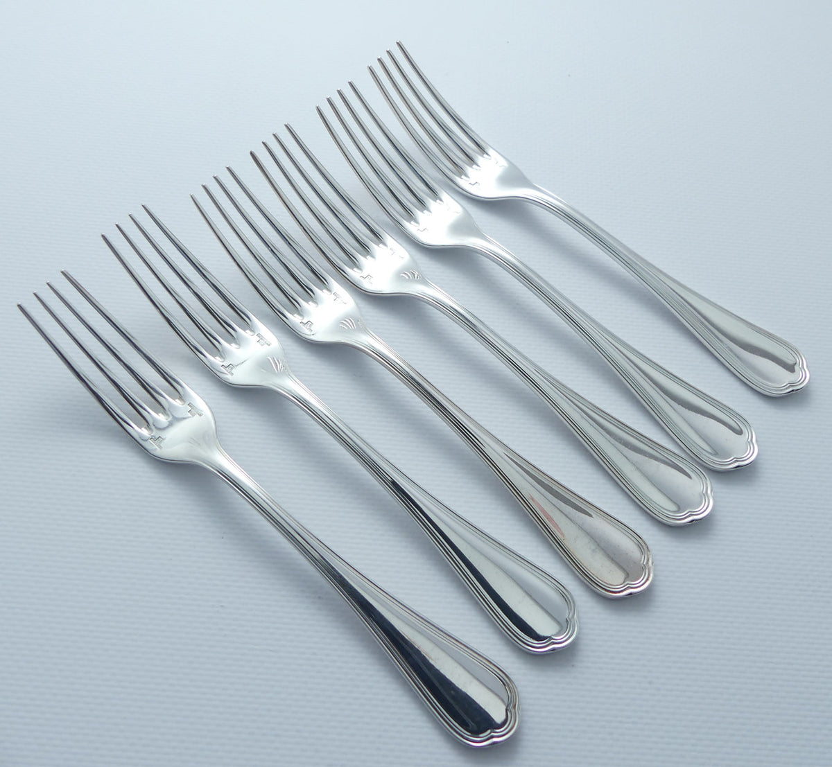 Christofle France Spatours design set of 6 Salad Forks | 17cm long