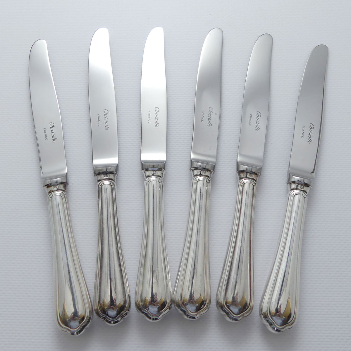 Christofle France Spatours design set of 6 Salad Knives | 19.5cm long