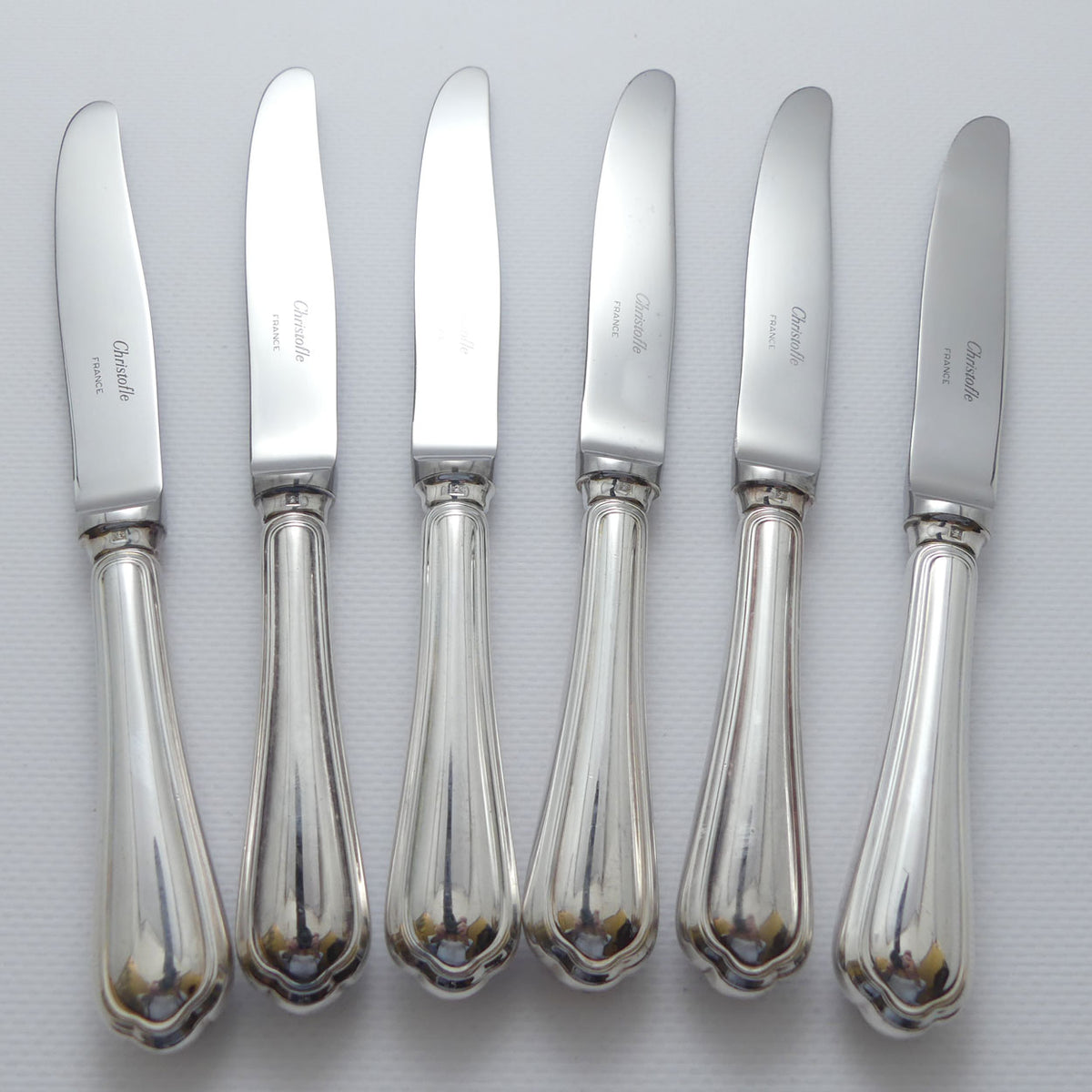 Christofle France Spatours design set of 6 Salad Knives | 19.5cm long