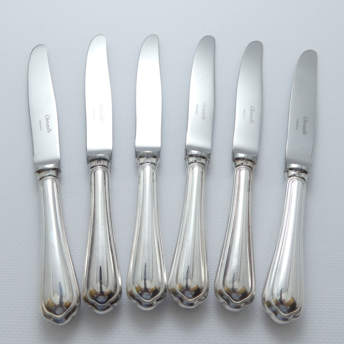 Christofle France Spatours design set of 6 Salad Knives | 19.5cm long