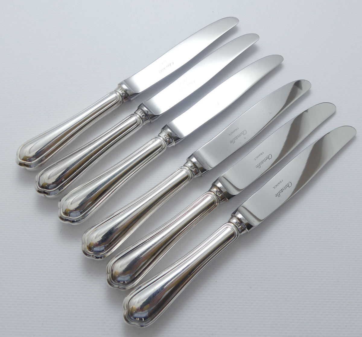 Christofle France Spatours design set of 6 Salad Knives | 19.5cm long