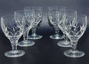 Stuart Crystal Carlingford pattern | Set of 6 Port or Sherry glasses