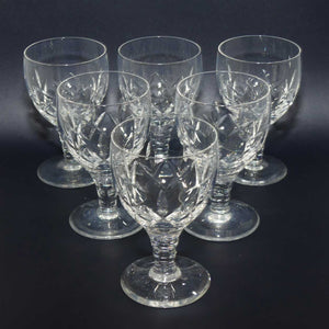 Stuart Crystal Carlingford pattern | Set of 6 Port or Sherry glasses