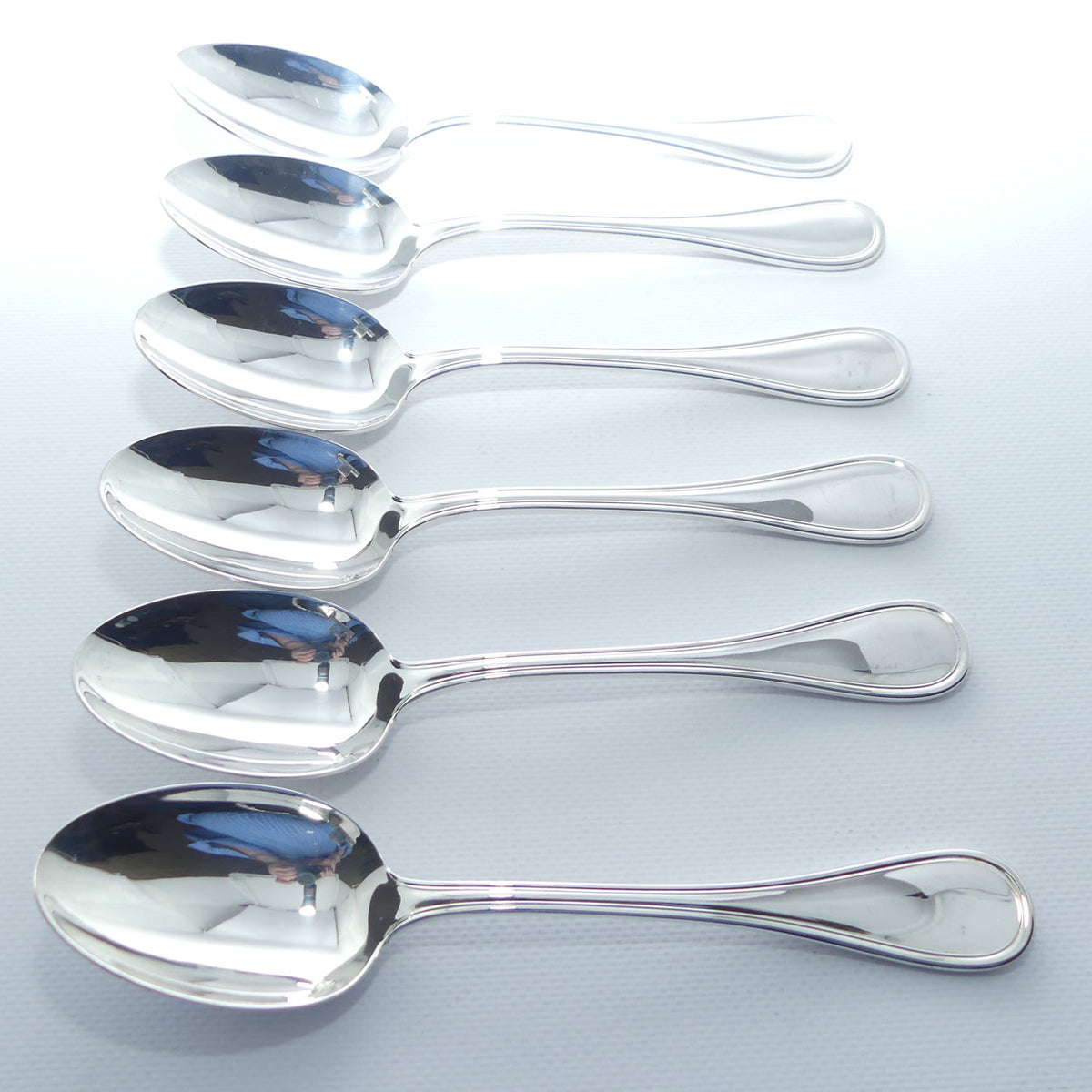 Christofle France | Albi design | Set of 6 Table Spoons | 21cm long