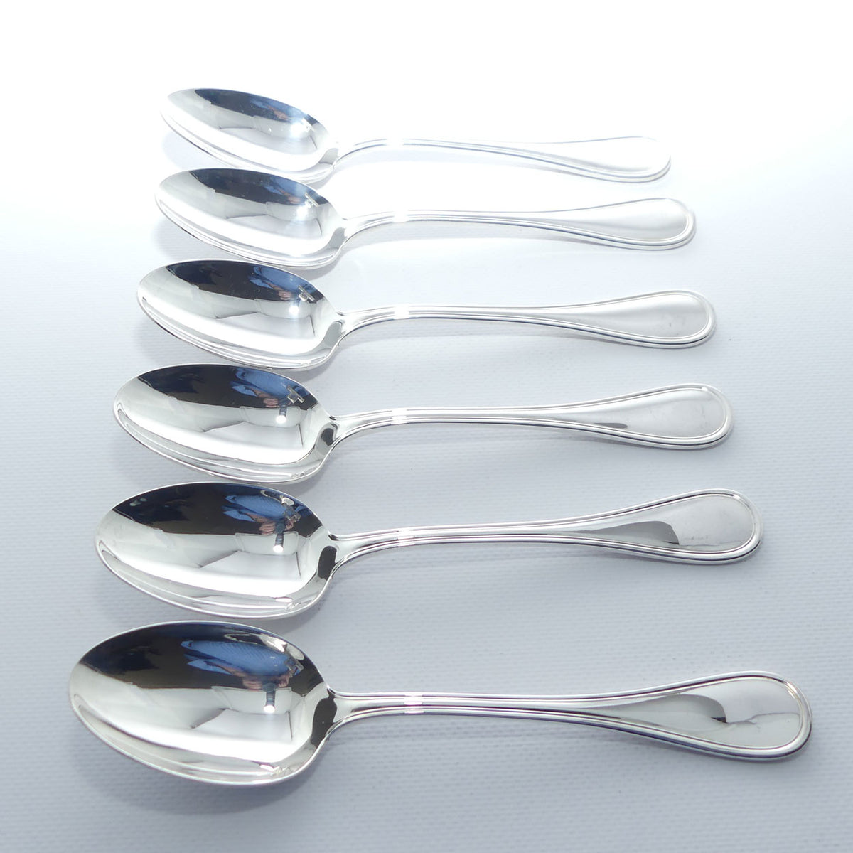 Christofle France | Albi design | Set of 6 Table Spoons | 21cm long
