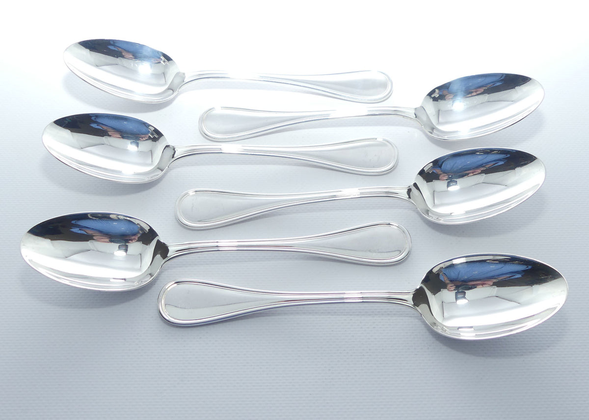 Christofle France | Albi design | Set of 6 Table Spoons | 21cm long