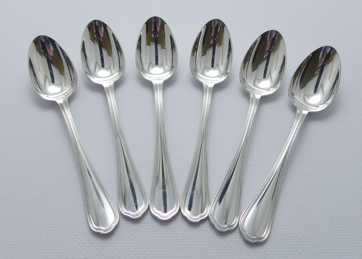 Christofle France Spatours design set of 6 Tea Spoons | 13.5cm long