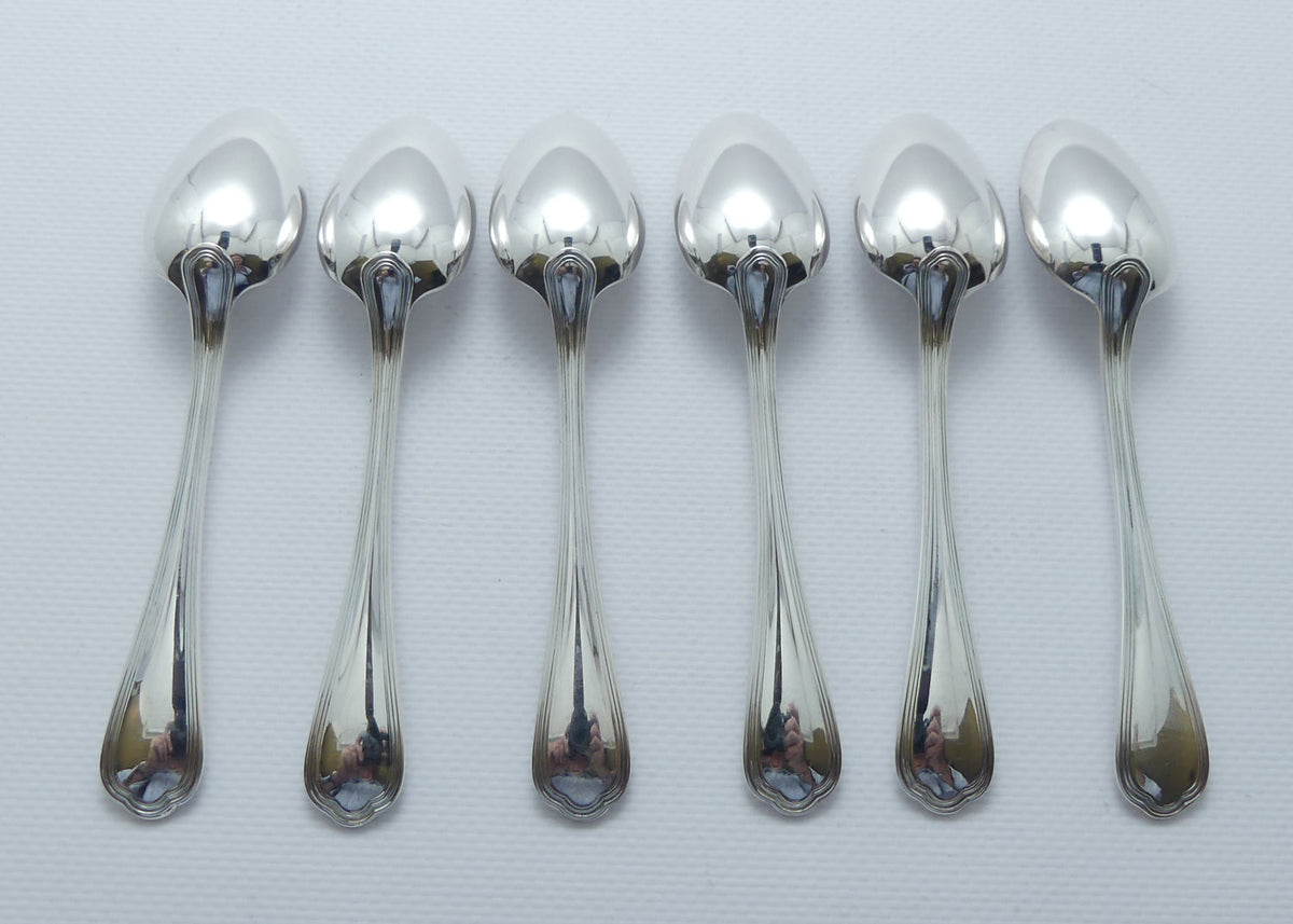 Christofle France Spatours design set of 6 Tea Spoons | 13.5cm long