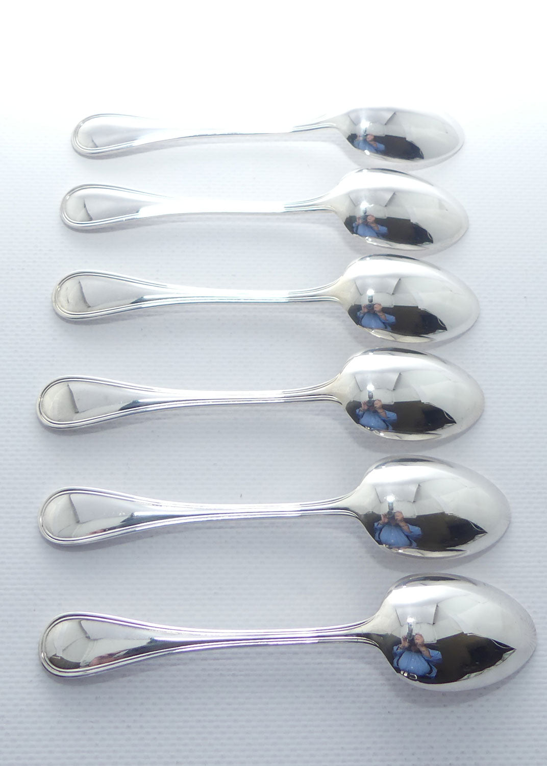 Christofle France | Albi design | Set of 6 Tea Spoons | 13.5cm long