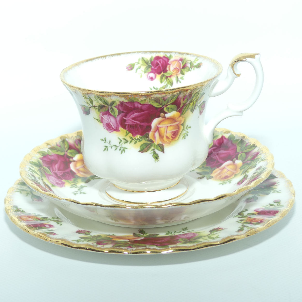 Royal Albert Bone China England Old Country Roses set of 6 trios | early backstamp