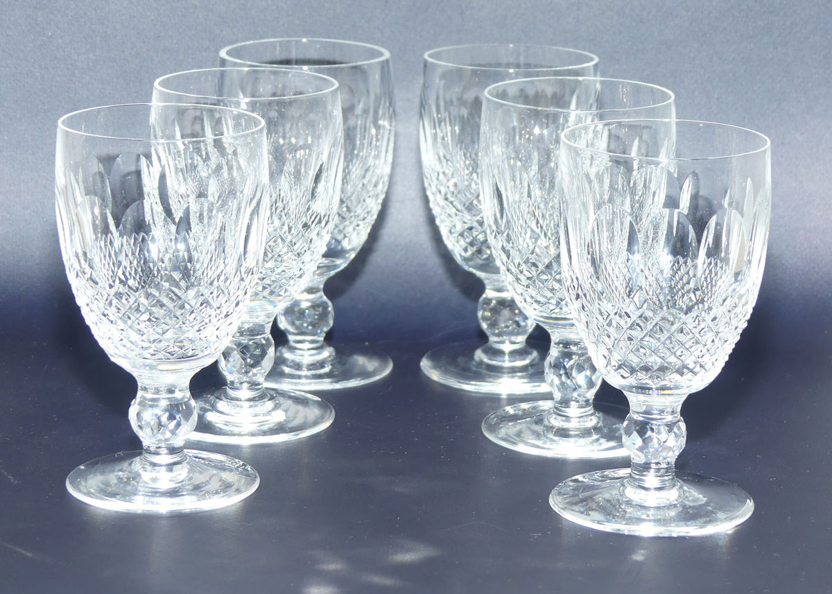 Waterford Crystal Colleen pattern set 6 Wine Glasses | #1 | 12cm | 110ml