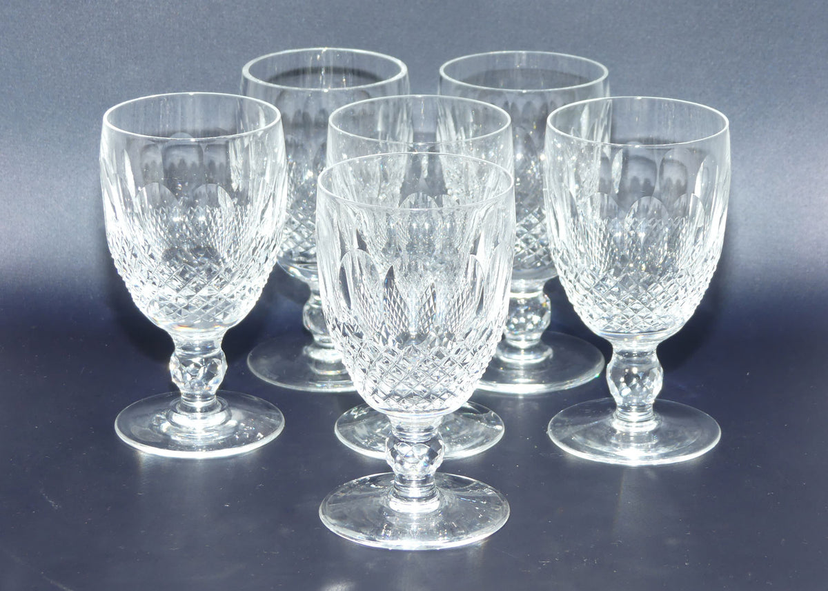 Waterford Crystal Colleen pattern set 6 Wine Glasses | #1 | 12cm | 110ml