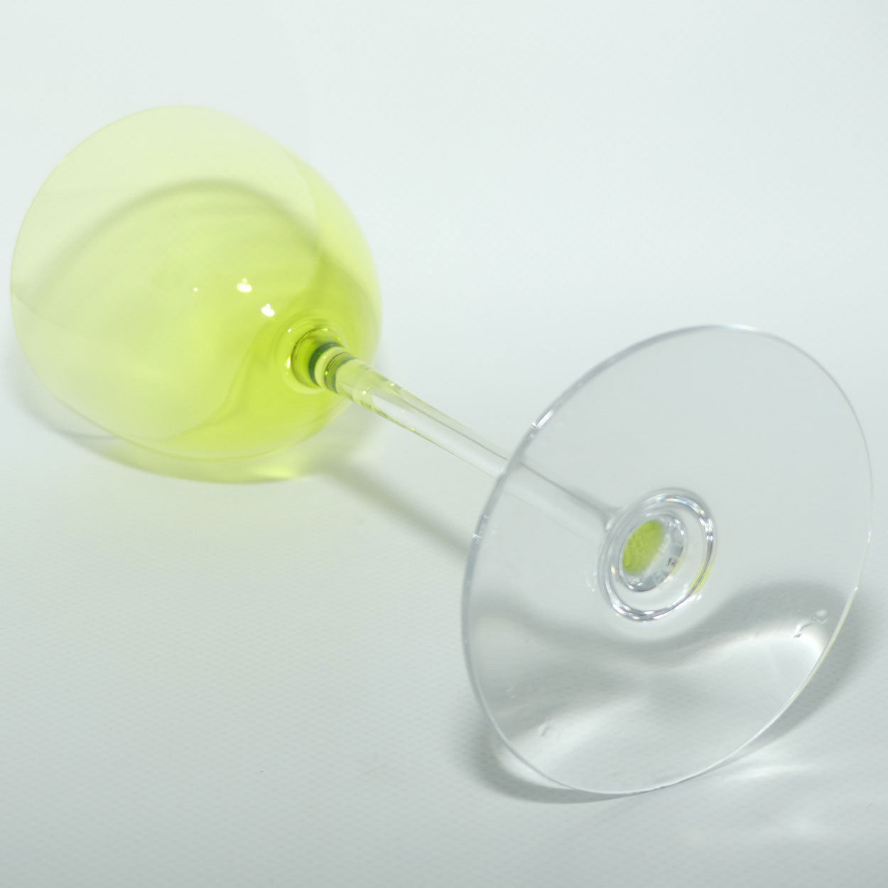 Baccarat France set of 7 Perfection Chartreuse Green wine glasses