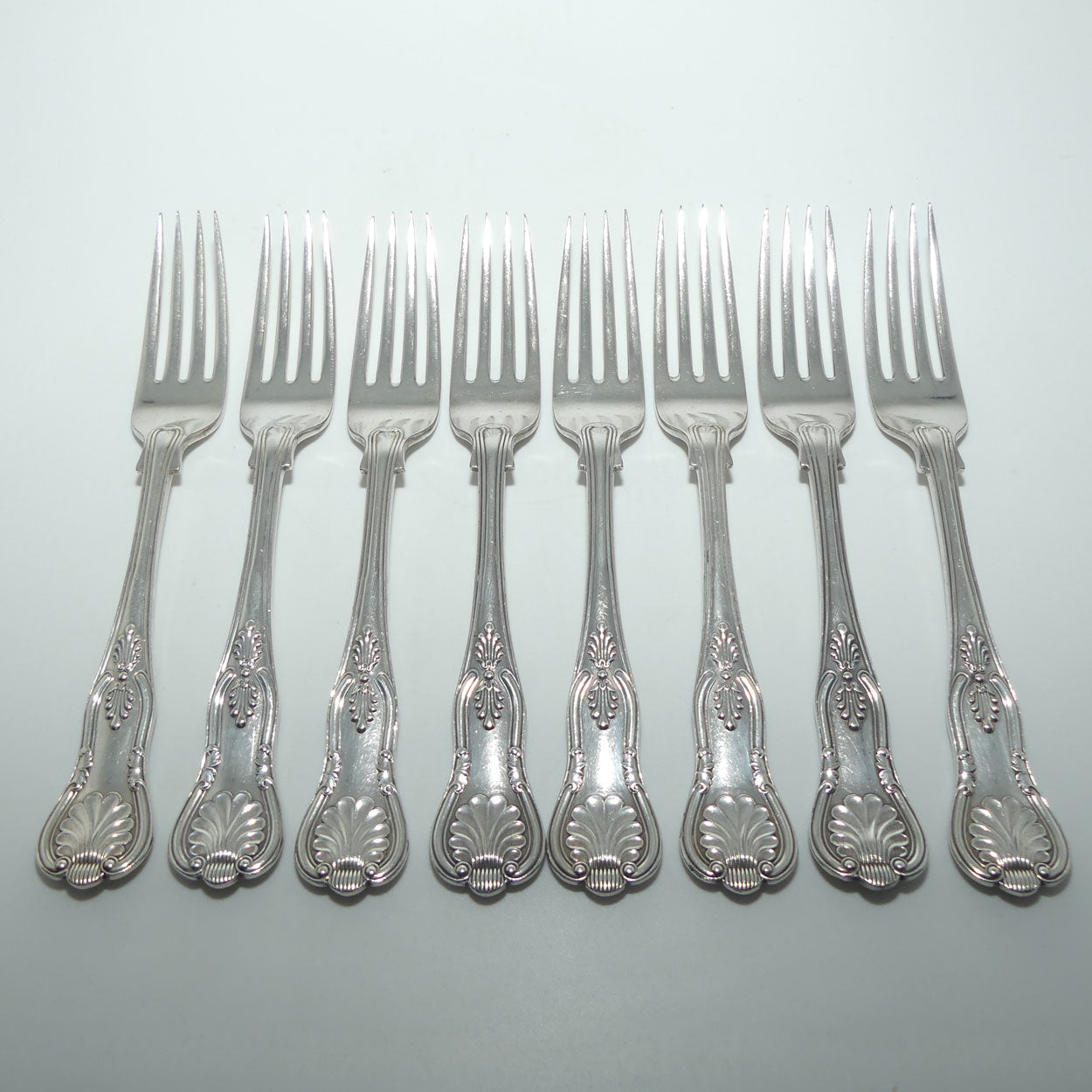 Set of 8 Mappin Brothers Kings pattern A1 Silver Plated dinner forks