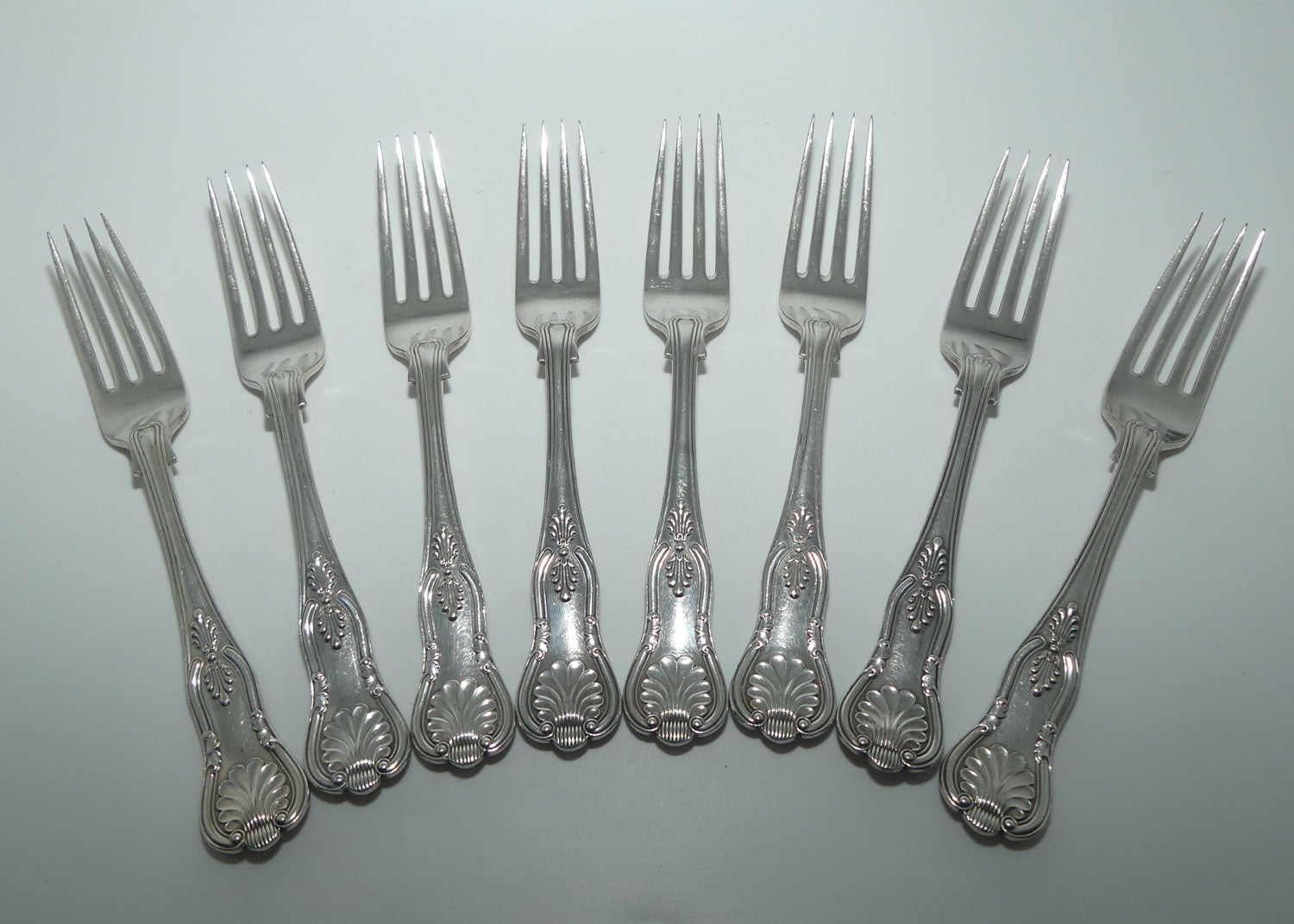 Set of 8 Mappin Brothers Kings pattern A1 Silver Plated dinner forks