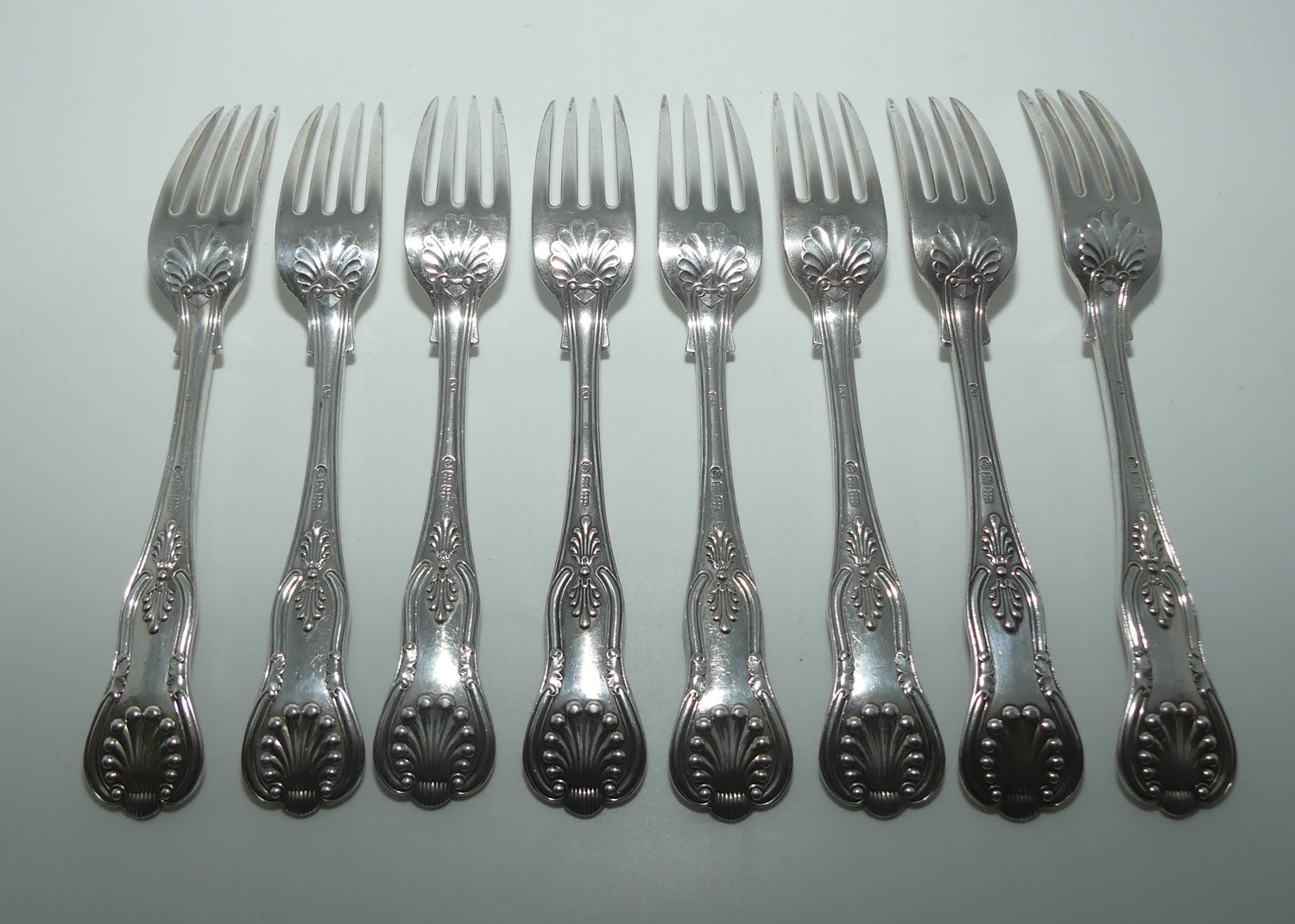 Set of 8 Mappin Brothers Kings pattern A1 Silver Plated dinner forks