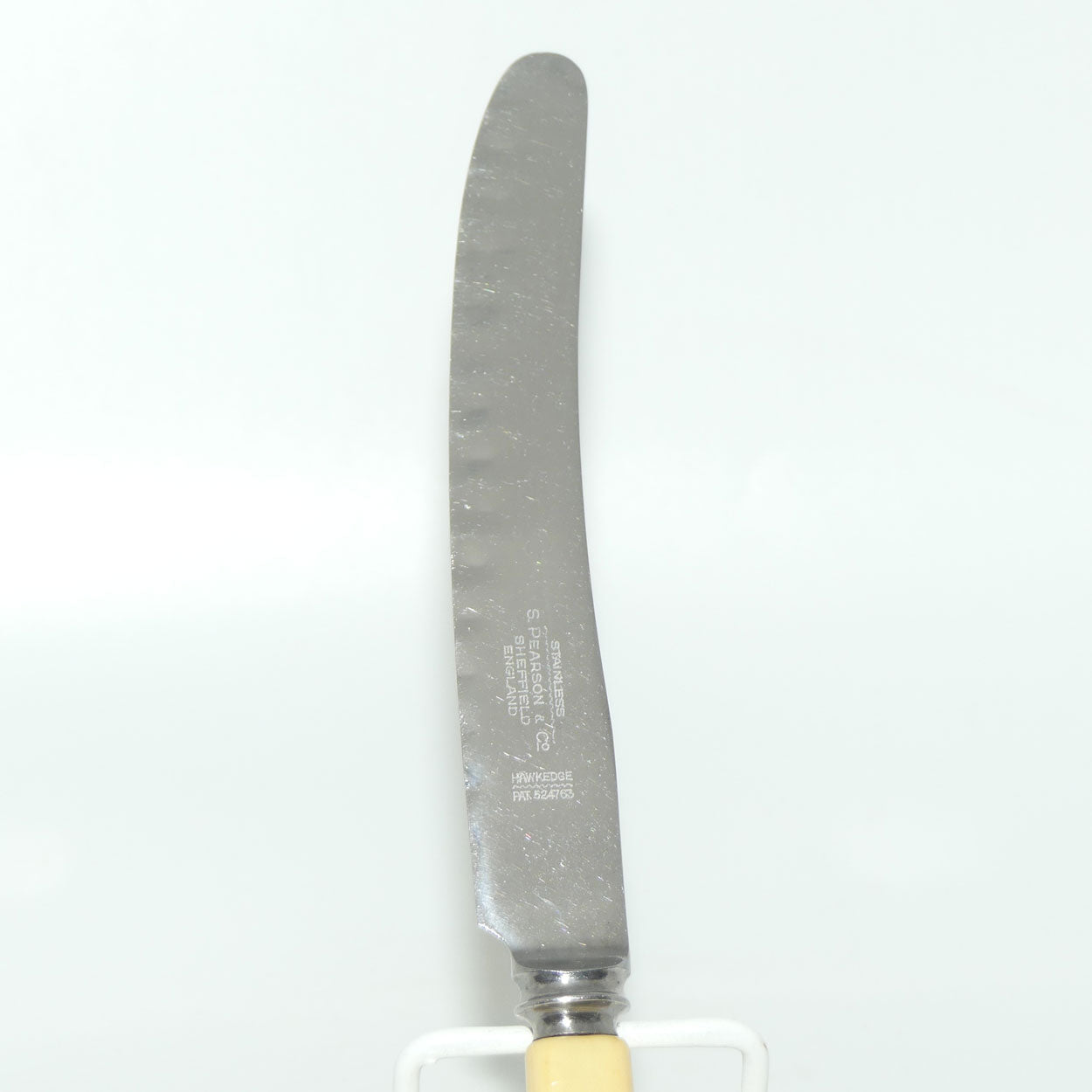 Set of 12 Pearson & Co Sheffield | Faux Bone Handle Knives | 6 Dinner Knives and 6 Salad Knives | serated