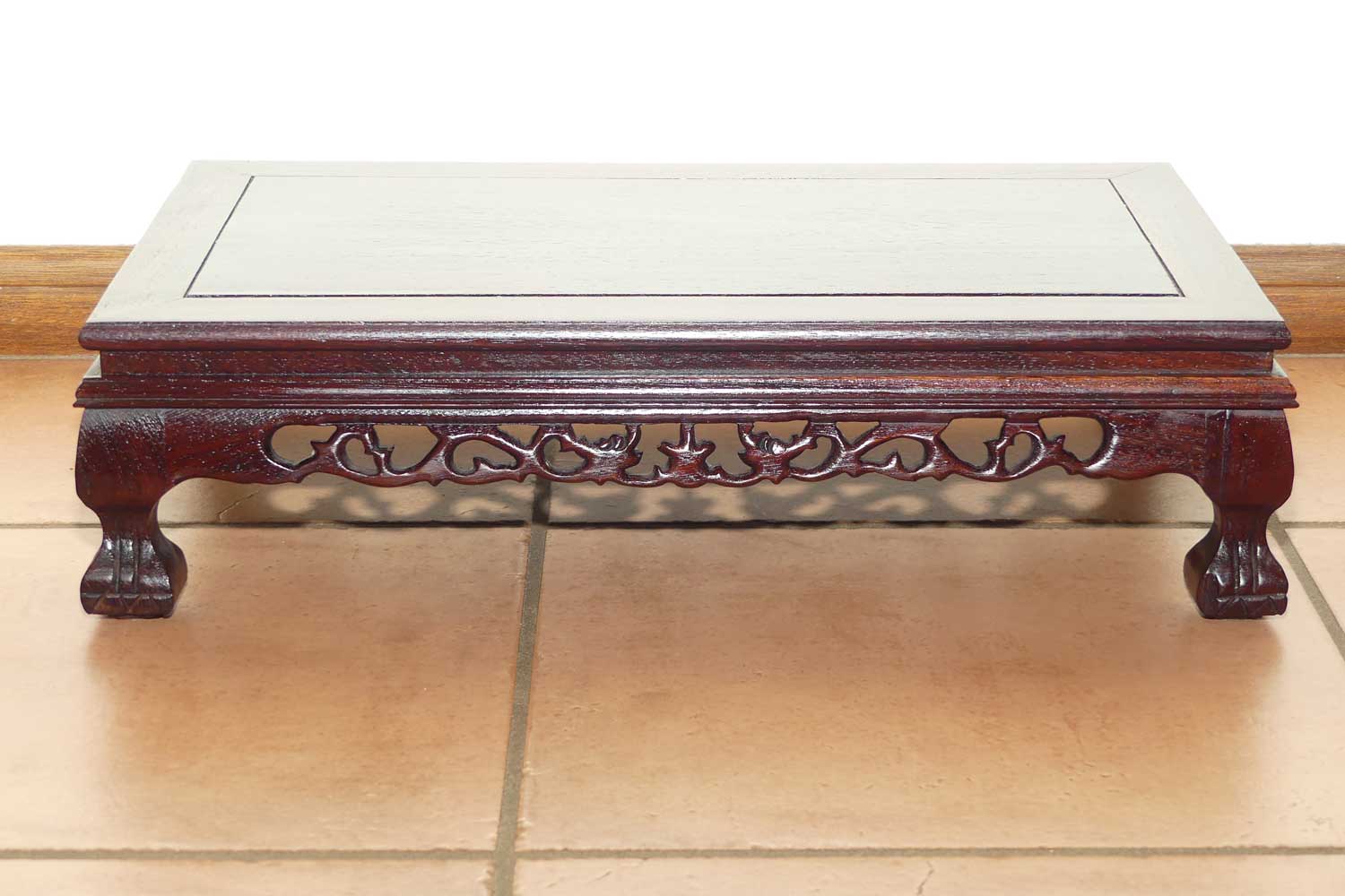 Graduated set of 3 Rosewood rectangular stands | Suit Bonsai