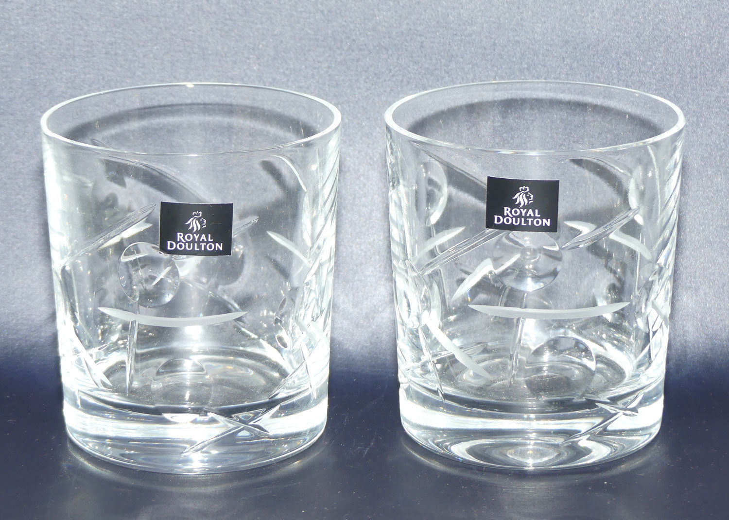 Royal Doulton Crystal Lunar pattern | pair of Whisky tumblers | 225ml