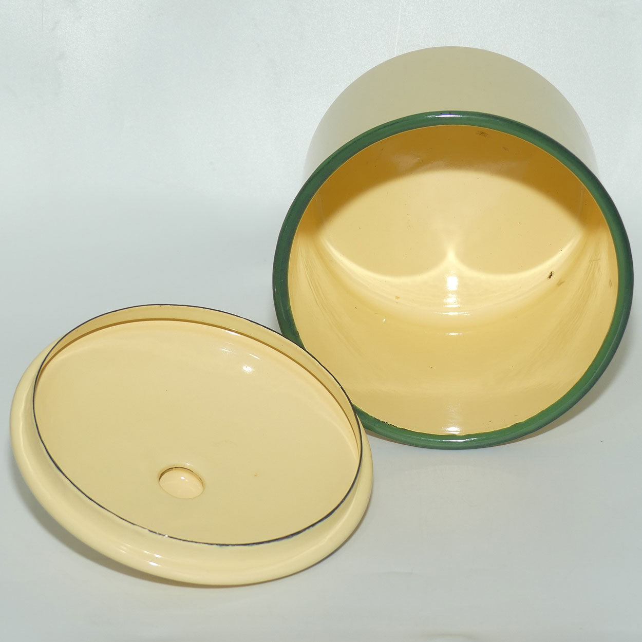 Set of 6 Vintage Enamel Kitchen Cannisters