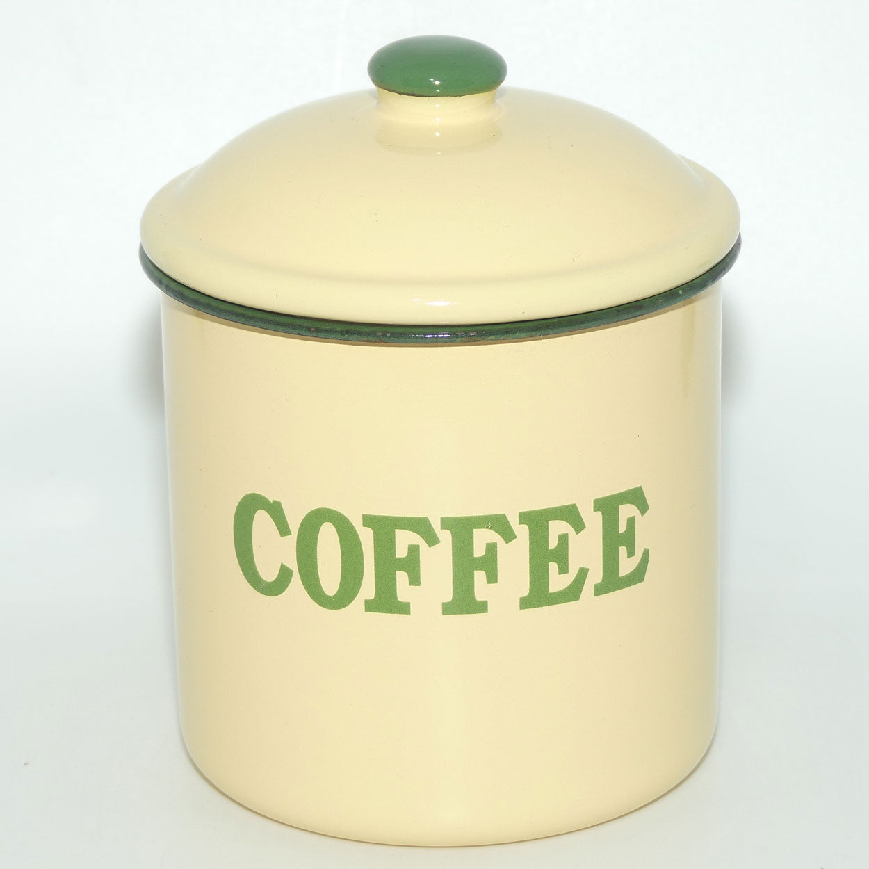 Set of 6 Vintage Enamel Kitchen Cannisters