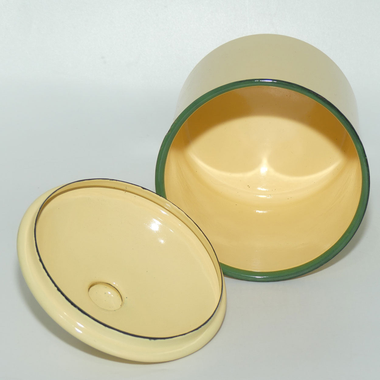 Set of 6 Vintage Enamel Kitchen Cannisters
