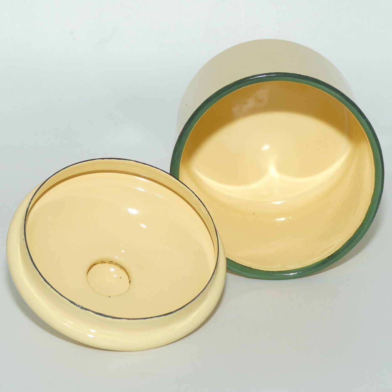 Set of 6 Vintage Enamel Kitchen Cannisters
