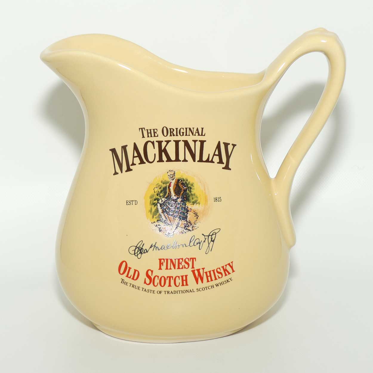 Seton Pottery water whisky jug | The Original Mackinlay Finest Old Scotch Whisky
